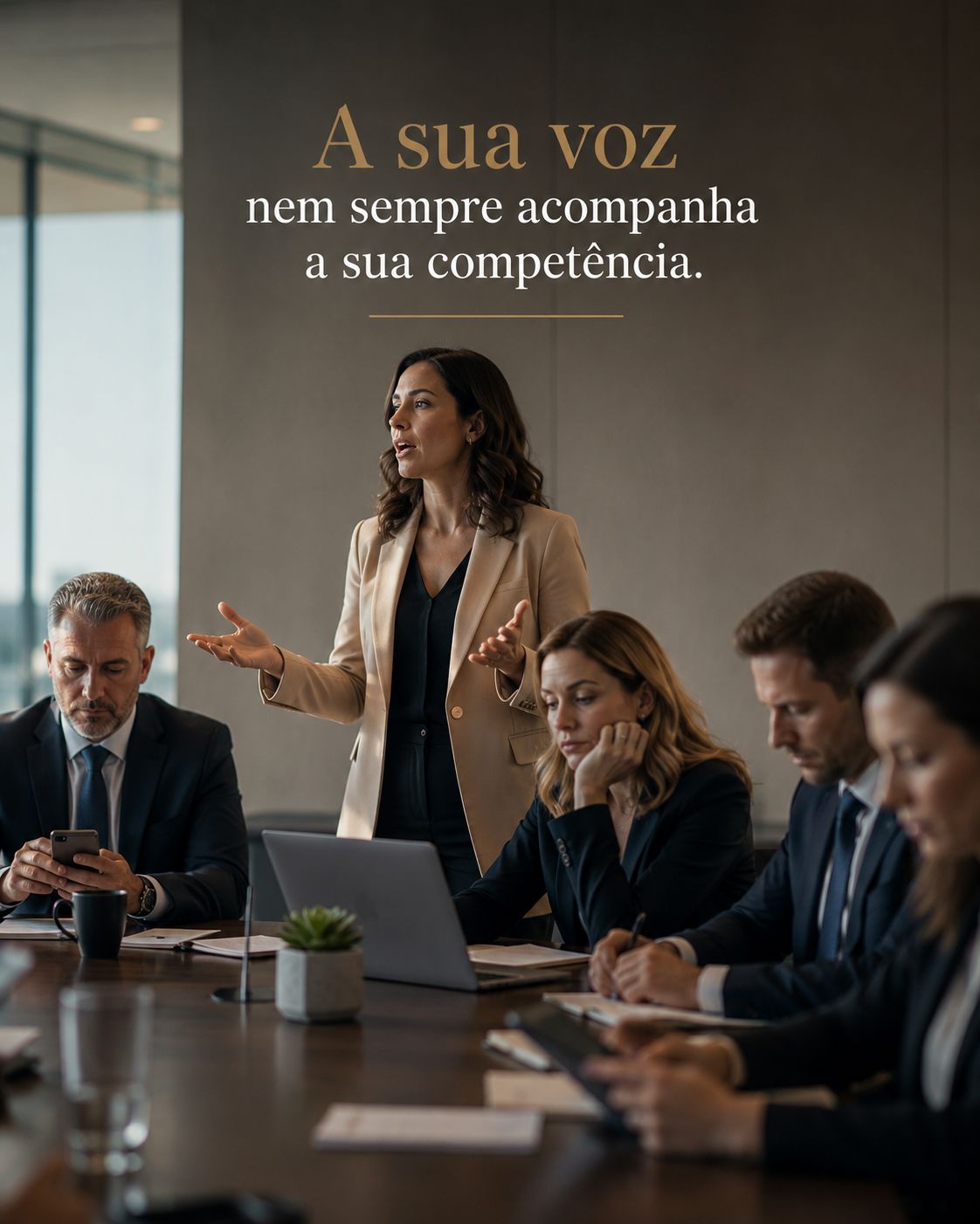 A sua voz nem sempre acompanha a sua competência.